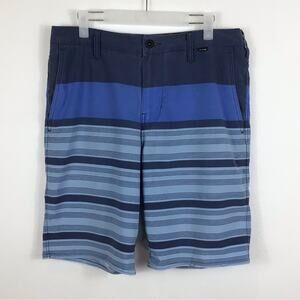 HURLEY Phantom Board Shorts Blue Stripes Men's 20" size 31